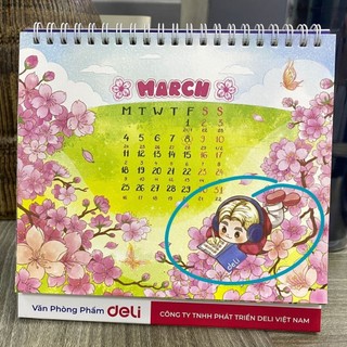 Lịch để bàn chính hãng deli - set lịch sơn tùng m-tp - st collection