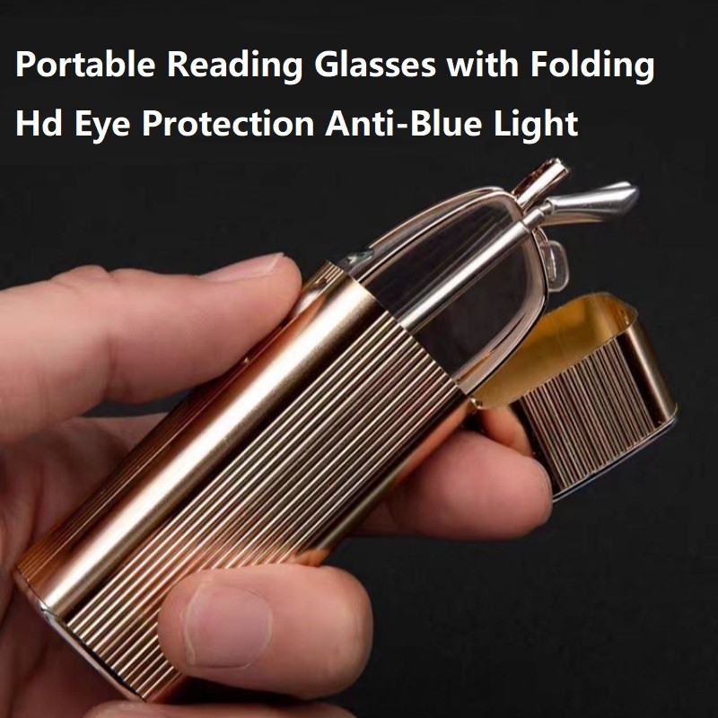 New Folding Reading Glasses Men's Clothing Pocket Antenna Hd Reading Glasses Ultralight Women Readin