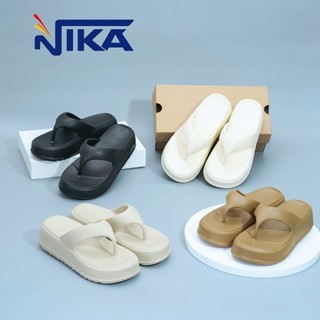 Dép bánh mì nữ xỏ ngón cao 5cm