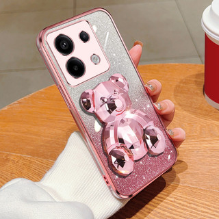 Ốp Lưng Trong Suốt Bling Cho Xiaomi Redmi Note 13 Pro Plus 4G 5G Có Giá Đỡ Điện Thoại Silicon Mềm Pha Lê Chống Sốc