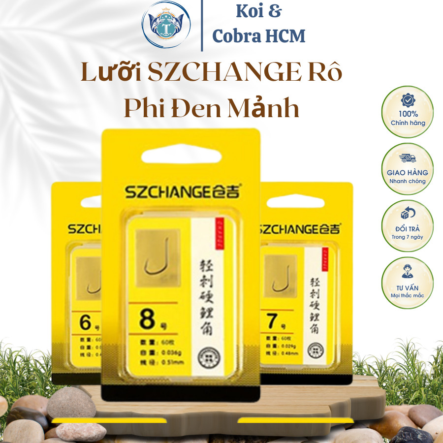 [HCM] Lưỡi SZCHANGE Rô Phi Đen Mảnh - Lưỡi câu cá