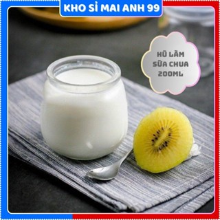 COMBO 10 hũ thuỷ tinh 200ml, hủ thủy tinh dùng làm sữa chua, caramen, hoặc để gia vị rất tiện lợi.
