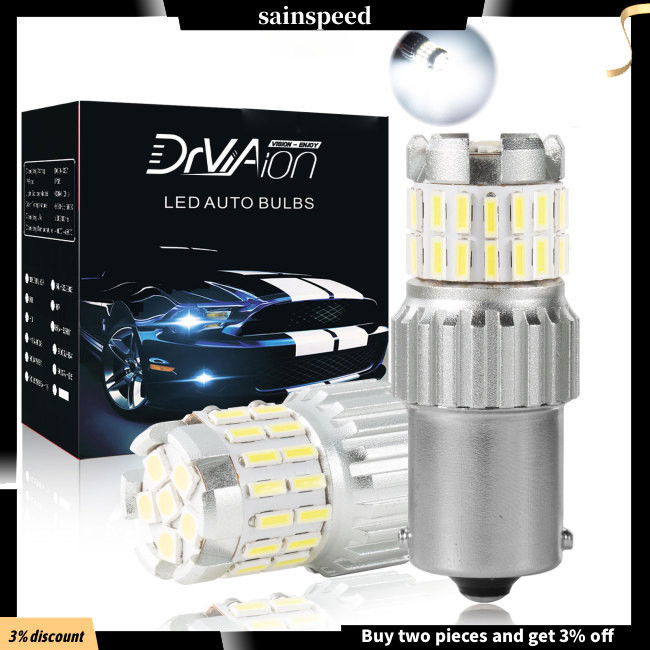 Sainspeed 2 Bóng đèn LED nhôm tản nhiệt nhanh cho đèn Drviaion 1156 / 1157Canbus