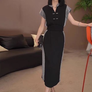Mới Phong Cách Trung Quốc Phong Cách Quốc Gia Đầm Nữ Mùa Hè 2024 Phong Cách Mới Cao Cấp Ánh Sáng Sang Trọng Khâu Eo Eo Eo Ôm Hơn Nhìn Giữa Chiều Dài
