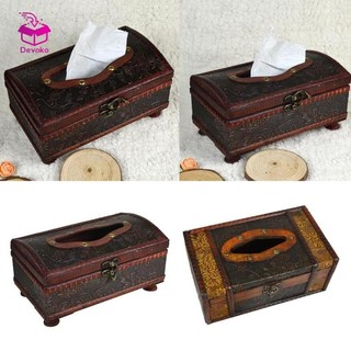 Hộp đựng khăn giấy bằng gỗ Devoko Hộp đựng thủ công