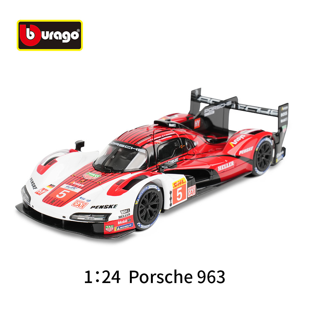 Bburago 1: 24 Porsche 963 Xe Thể Thao Tĩnh Xe Đúc Xe Sưu Tập Mô Hình Đồ Chơi Ô Tô