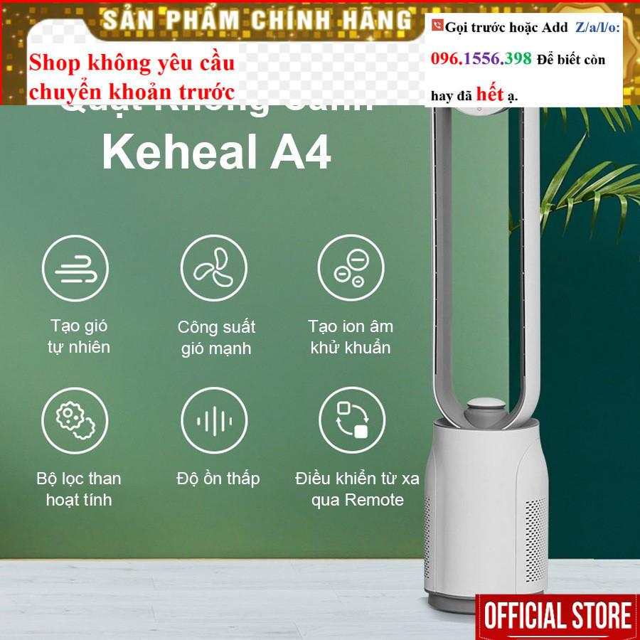 SALE Quạt Không Cánh Tạo Ion Xiaomi KEHEAL A4
