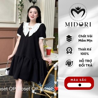 Váy Babydoll, Đầm Bầu Xinh Thiết Kế Cổ Bèo Chất Vải Đũi Mặc Cho Mùa Hè Siêu Mát