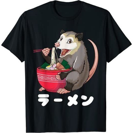Ramen Ngộ nghĩnh Nhật Bản Kawaii Ramen Mì Possum Áo thun tuyệt vời