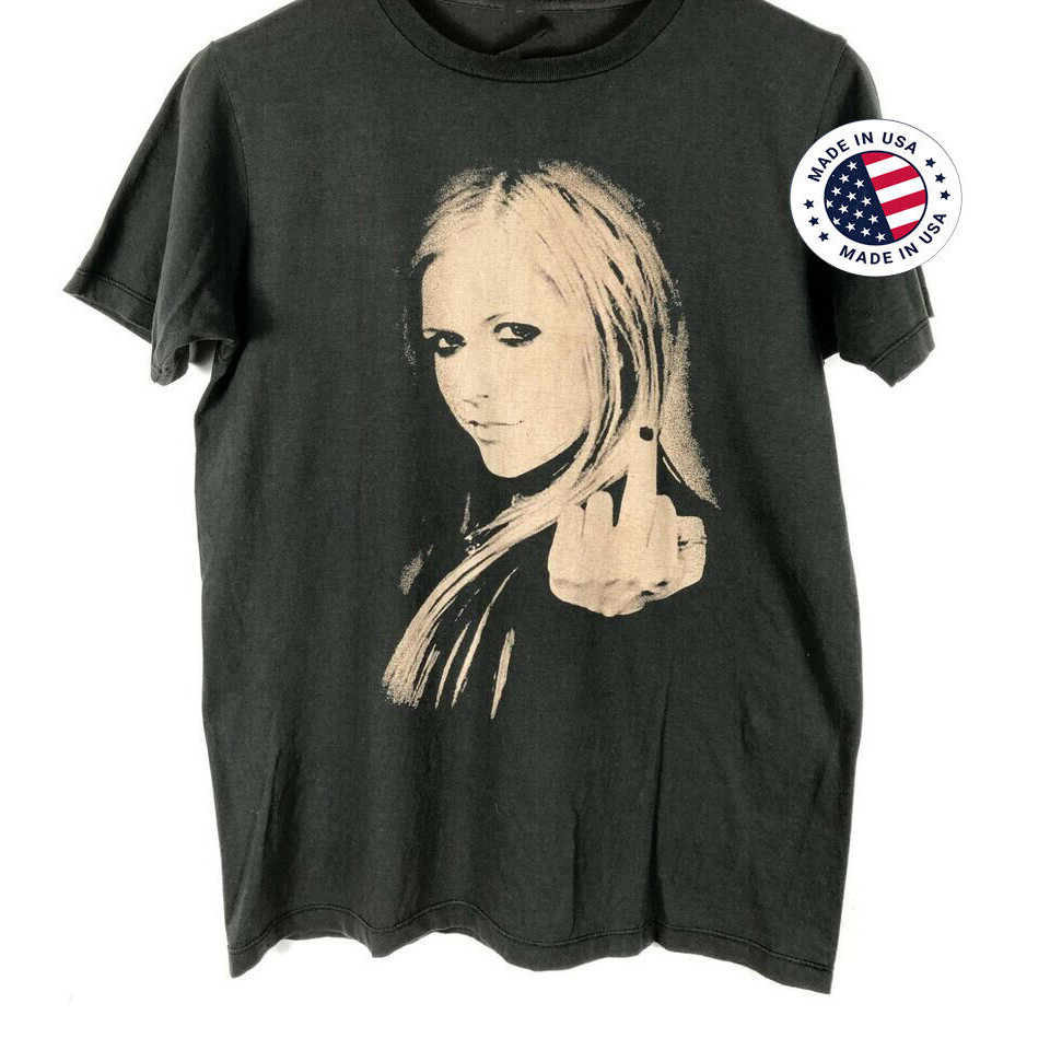 2024 bánh quế cho bạn bè Avril Lavigne Punk Rock Tour Áo thun đen Unisex xs-3xl