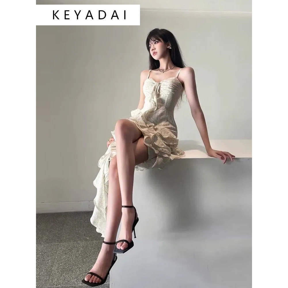 KEYADAI Váy đi biển Váy Đầm Váy nữ body đầm thời trang Casual Minimalist Thể thao WLQ2440AXT 15Z240409 | BigBuy360 - bigbuy360.vn