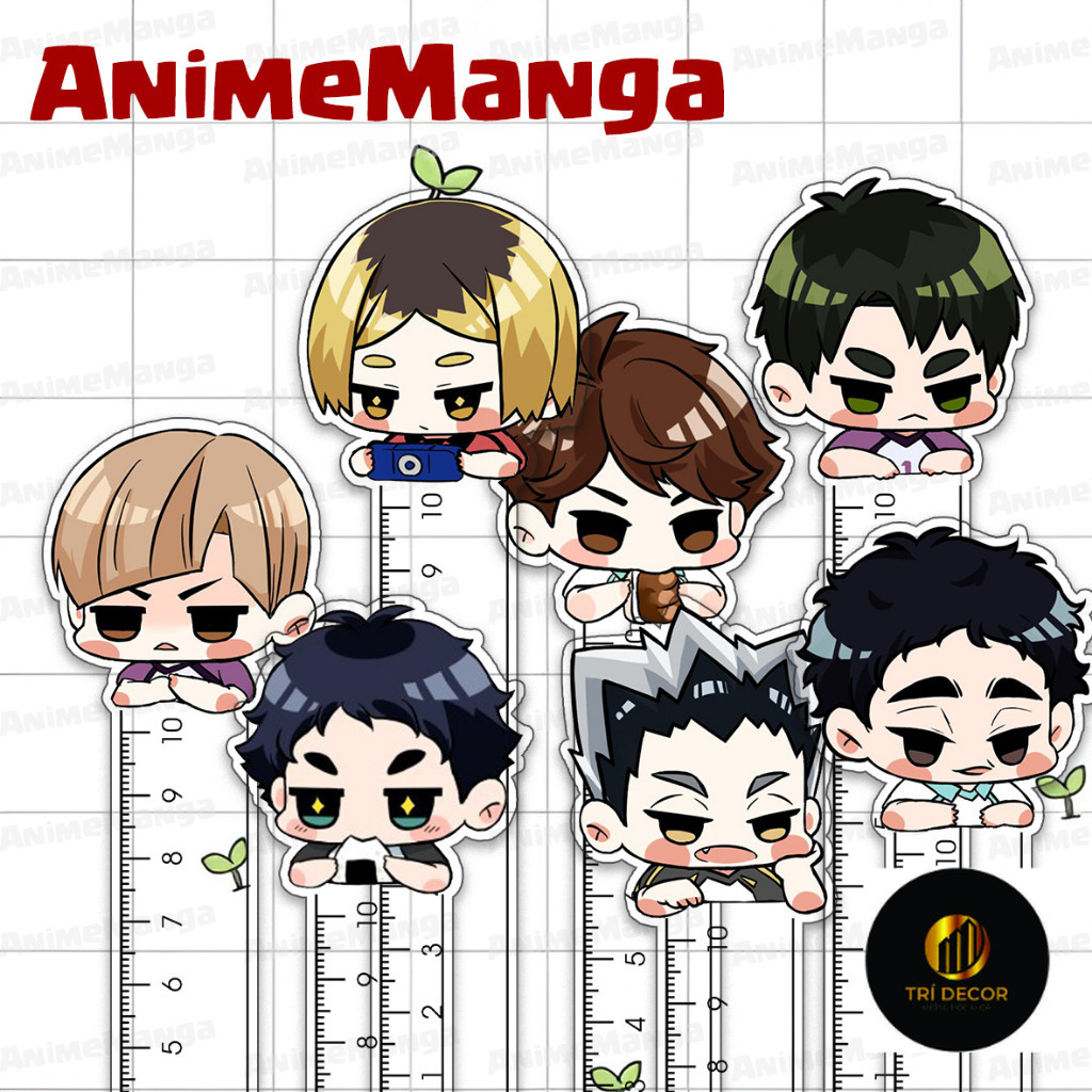 Bóng Chuyền Junior Thước Kẻ Haikyuu Hyuga Shoyo Kageyama Tobio Thước Kẻ 10cm In Theo Yêu Cầu