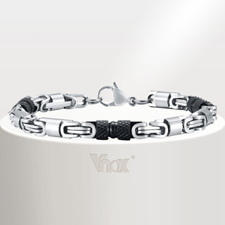  Vnox Thời Trang Thoáng Mát Punk Rock Hip Hop Vòng Tay Nam Thép Không Gỉ Đen Bạc Mát Byzantine Dây Đeo Cổ Tay Trang Sức 