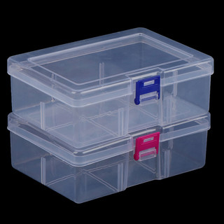 Warmwing Transparent Component Screw Storage Box Jewelry Display Practical Tool Box Plastic Container Box Tool Case Screw Sewing Box Electronic Components Hardware Tools Box VN