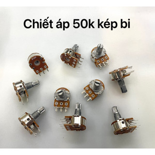 Combo 10 chiếc chiết áp kép bi loại ( 10k / 50k / 100k )