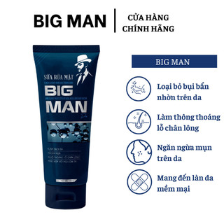 [CHÍNH HÃNG] Sữa rửa mặt dành cho nam BIG MAN làm sạch sâu, ngừa mụn, dưỡng ẩm dành cho mọi loại da