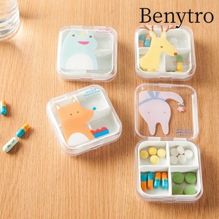 Benytro Đựng Thuốc Mini Bằng Nhựa Họa Tiết Dễ Thương