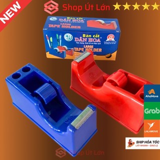  Dao Cắt băng keo văn phòng 300 màu đỏ - xanh loại nhỏ DÂN HOA 300 loại để bàn - Tân An An 