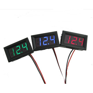DC 0-30V 3 dây LED màn hình kỹ thuật số bảng điều khiển vôn mét điện áp vôn kế động cơ ô tô