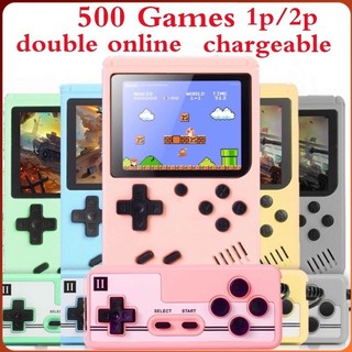 500games Macaron Gameboy / máy chơi game cầm tay / máy chơi game FC / máy chơi game trẻ em / máy chơi game
