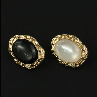 5 Cái / bộ 17 / 20 / 23MM Hình Bầu Dục Đa Năng Ngọc Trai Không Đều Nút Áo Khoác Phù Hợp Với Áo Gió Nút Trang Trí