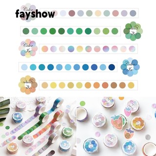 Set 100 Cuộn Băng Dính Washi Họa Tiết Chấm Bi Nhiều Màu Trang Trí Sổ Tay Nhật Ký DIY