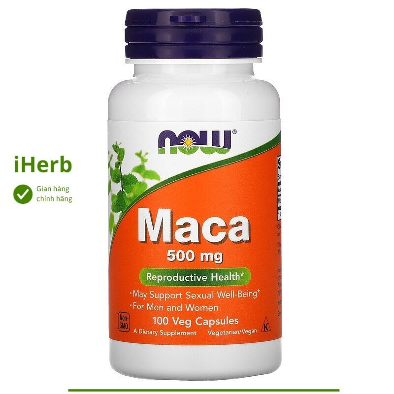 Maca 500 mg của Now Foods ( 100 viên) - iHerb Việt Nam
