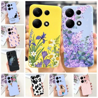 Ốp Mềm Cho Xiaomi Poco M6 Pro 4G / Redmi Note 13 Pro 4G Vỏ Điện Thoại Silicon Chống Sốc Hoạt Hình Hoa Phong Cách