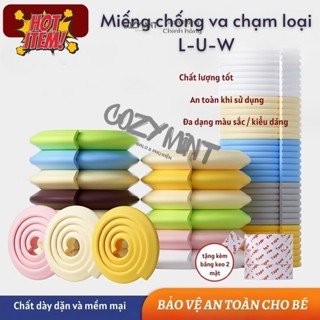 Cuộn Miếng Xốp Bọc Cạnh Bàn Dày dặn Dây Cao Su Che Bịt Cạnh Bàn, Ghế An Toàn Cho Bé 2 Loại L-W CozyMint