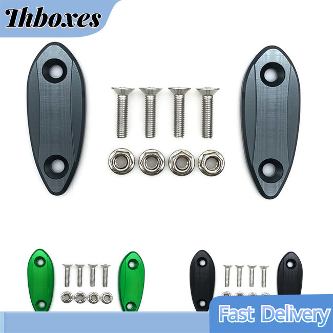 Thboxes Xe Máy Gương Lỗ Bao Tương Thích Cho ZX25R ZX6R Gương Chiếu Hậu Đế Bao Lỗ Mũ Trang Trí