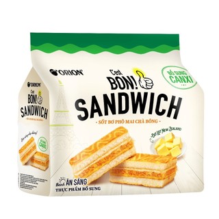 Bánh Ăn Sáng C'est Bon Sandwich Sốt Bơ Phô Mai Chà Bông (Túi 147g/ 6 CÁI)