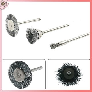 Oto 3 Cái Bàn chải dây thép không gỉ Bánh xe Dụng cụ quay Loại bỏ rỉ sét Đánh bóng