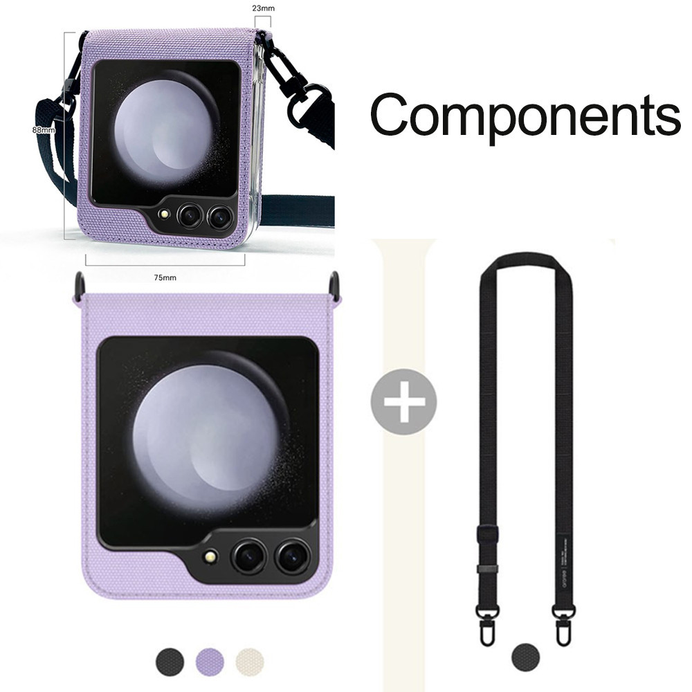 ARAREE Canvas Diary Galaxy Z Flip 5 Flip5 Case with Shoulder Strap Samsung Korea