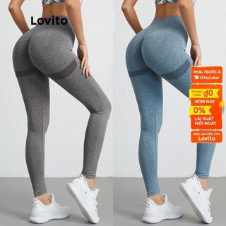 Quần legging thể thao Lovito không đường may nhanh khô thoải mái L09020