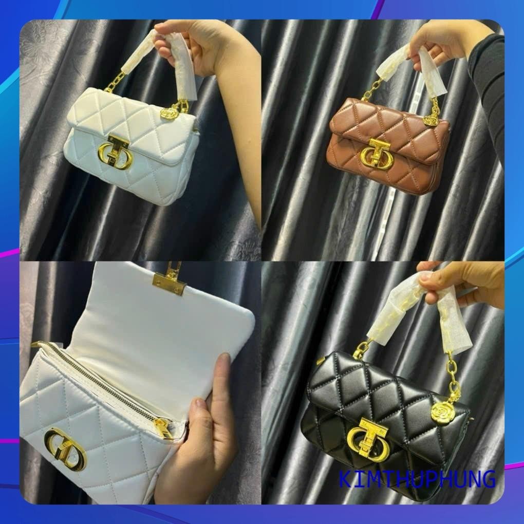 👉Túi Xách CD Trần Trám Dập Nổi Size 20 Tag Vàng Bản Dây Phối Xích hoa trà Hot Hit | BigBuy360 - bigbuy360.vn