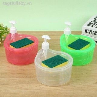 Hộp đựng chất lỏng tự động cho chất tẩy rửa nhà bếp sáng tạo Hộp đựng xà phòng Kết hợp bàn chải rửa chén