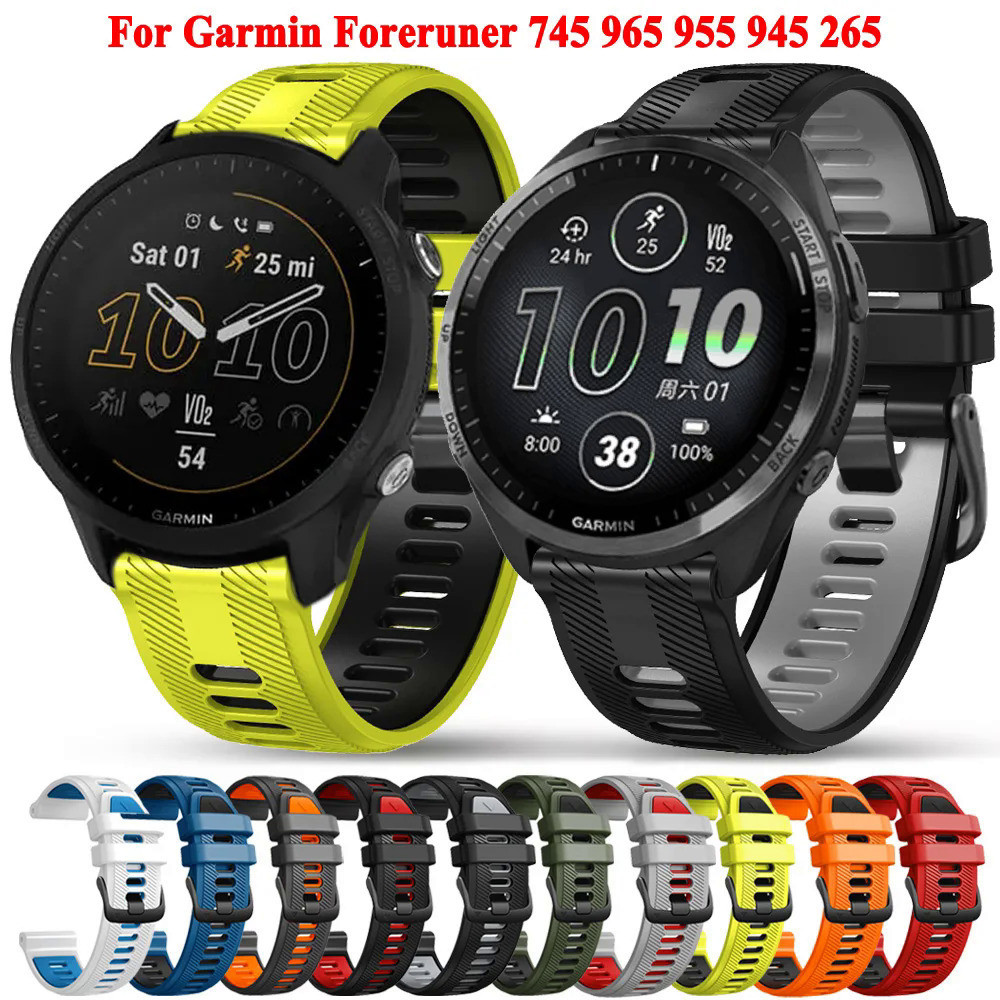 Dây đeo silicon thể thao cho Garmin Forerunner 965 Dây đeo cổ tay 955 Solar 945 LTE 935 745 Phụ kiện