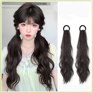 Phong Cách Trung Hoa Nữ Hơi Xoăn Thấp Đuôi Ngựa Tóc Giả Ngọt Ngào Bé Gái Liền Mạch Bện Sóng Tóc Nối Dài