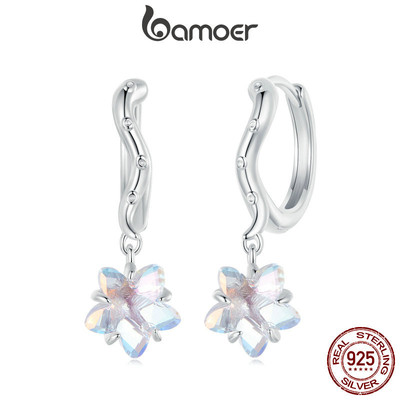 Bamoer 925 Sterling Sliver Vòng Bông Tai Bạch Tuộc Sao Biển Thiết Kế Trang Sức Quà Tặng Cho Nữ
