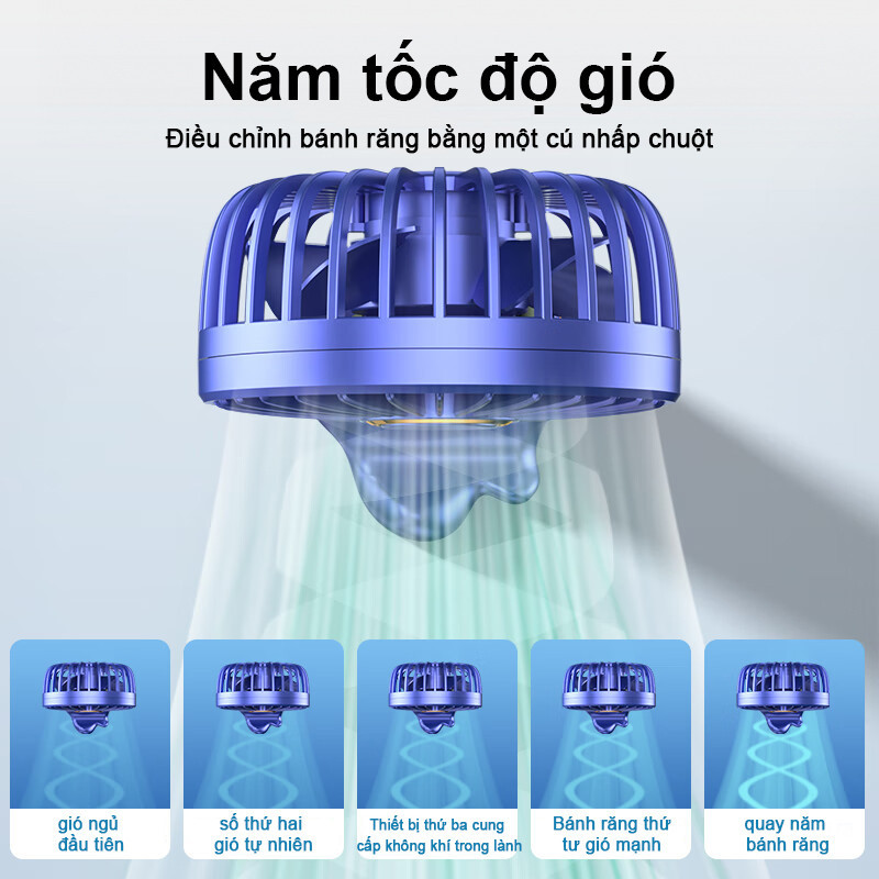 Quạt Cầm Tay Mini LAMJAD Gấp Gọn Sạc Tích Điện 5 Cấp Độ Gió  Tích Điện Đèn Led Hiển Thị % Pin Xoay 90 Độ | BigBuy360 - bigbuy360.vn