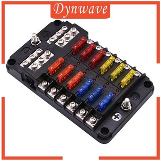 Khối cầu chì 12 chiều giá đỡ hộp cầu chì chống nước 32v 100a đèn led chỉ báo khối cầu chì
