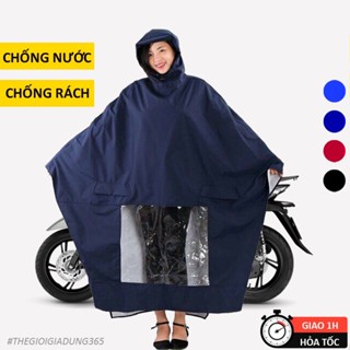 Áo Mưa Đi Xe Máy 1 Người 2 Người Cánh Dơi Choàng Vải Dù Cao Cấp Chống Rách Trùm Kín Chống Nước Có Lỗ Xỏ Gương 