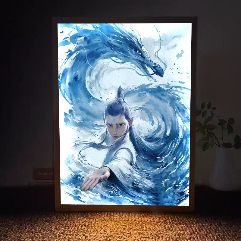 (mẫu16-30) Đèn LED Na Tra Chi Ma Đồng Giáng Thế 2/ Na Tra Ma đồng náo hải/Tranh Led/Đèn Ngủ Na TraxN