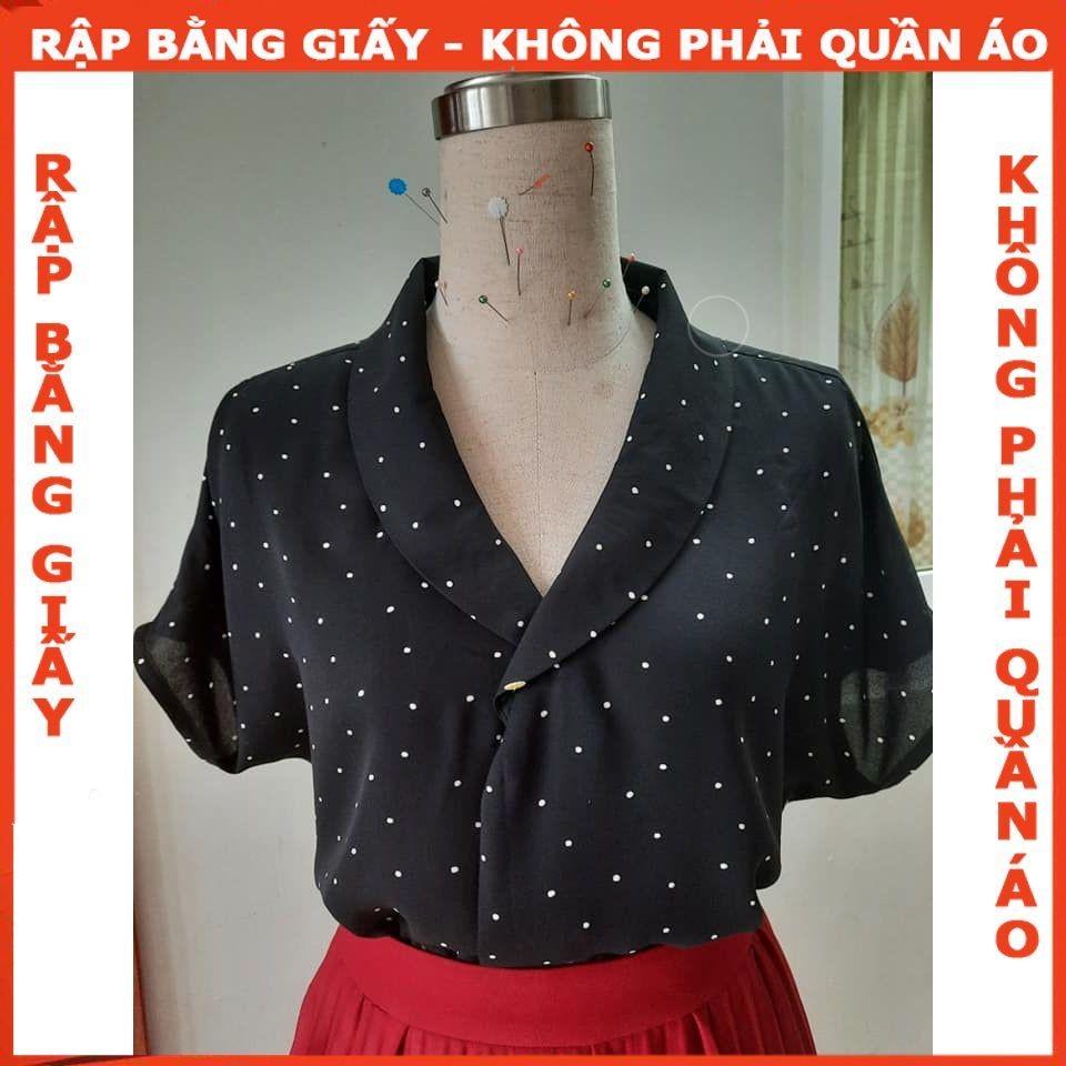Rập giấy A0 áo cổ sam tay liền mã 1384