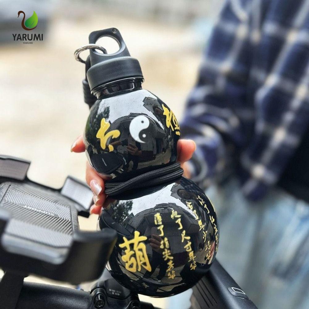 Cốc Nước ALISON, Bình Nước Bầu 800ML Dung Tích Lớn, Đạo Giáo Phong Cách Trung Hoa Miếng Dán Di Động 