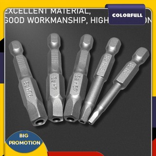 5 Mũi khoan tuốc nơ vít từ tính 50mm 1 / 4 inch Chuôi lục giác Dụng cụ điện DIY