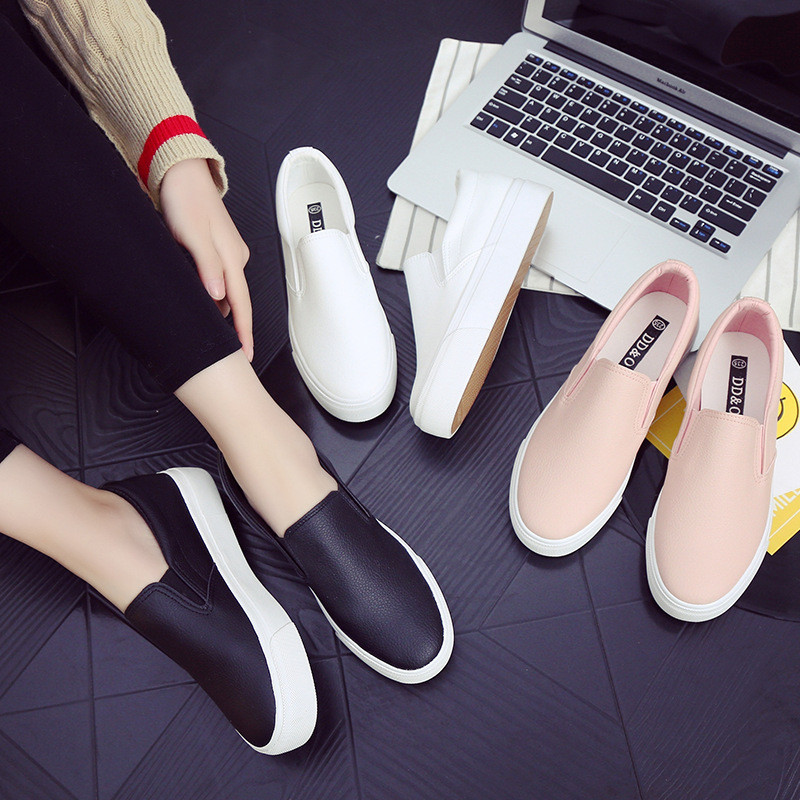 Ddoo Phong Cách Mới Màu Đen Cho Nữ Giày Lười Thấp Giày Slip-On Giày Nữ Mùa Hè Slip-On Giày Thường Ngày Nữ 66