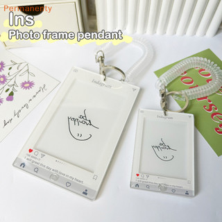 [Permanenty] Giá đỡ Photocard Giá đỡ ảnh Khung trưng bày thẻ ảnh có dây buộc Móc khóa Hộp bảo vệ Photocard Trang trí máy tính để bàn tại nhà