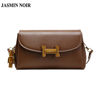 Túi đeo chéo nữ bằng da PU JASMIN NOIR Túi đeo chéo kiểu cổ điển Túi đeo chéo hình chữ nhật