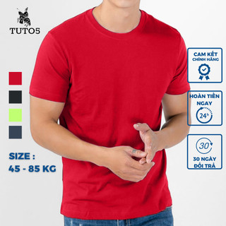 Áo Thun Nam Tay Lỡ TUTO5 Menswear AT01 – Áo Phông Ngắn Tay Basic Trơn Form Regular Fit Cotton 100% Thấm Hút Mồ Hôi Tốt